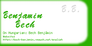 benjamin bech business card