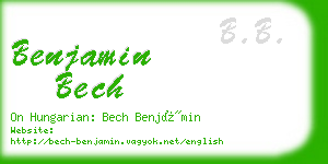 benjamin bech business card